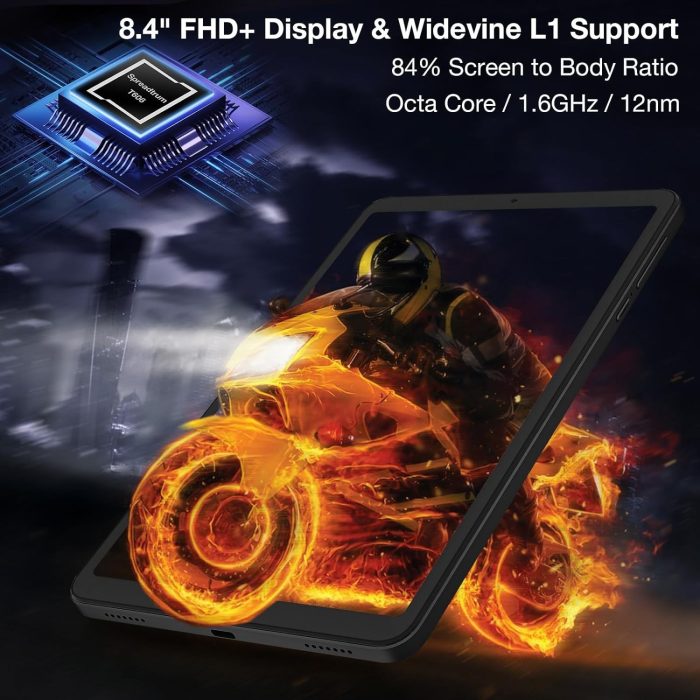 DOOGEE T20 Mini tablet 8,4 cala, wyświetlacz 2,3 K FHD+, 9 GB RAM + 128 GB ROM (1TB TF) Android 13, tablet 5060 mAh 13 MP,