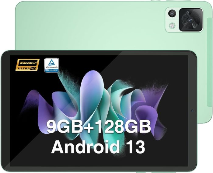 DOOGEE T20 Mini tablet 8,4 cala, wyświetlacz 2,3 K FHD+, 9 GB RAM + 128 GB ROM (1TB TF) Android 13, tablet 5060 mAh 13 MP,