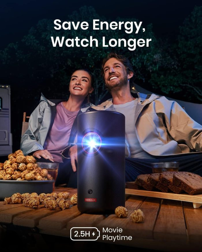 Nebula Anker Capsule 3 Laser 1080p, Inteligentny, Wi-Fi, Mini projektor, Czarny, Przenośny projektor, Dolby Digital, obsługa 4k,