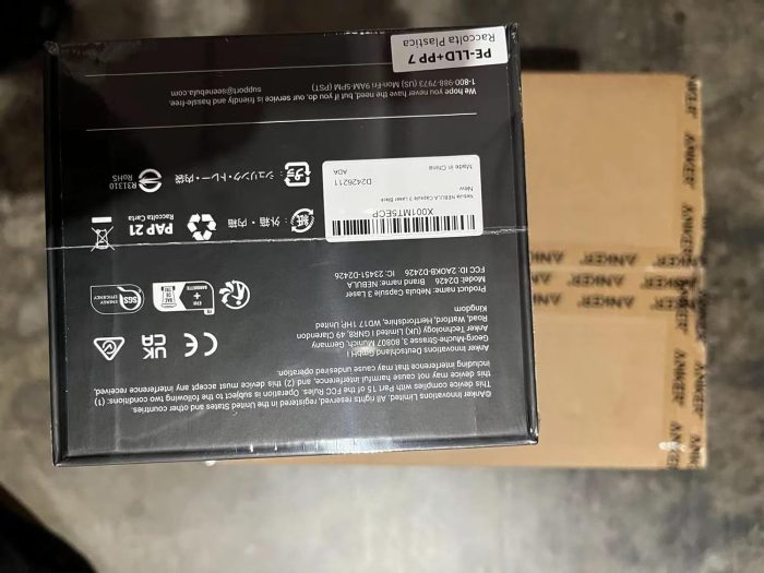 Nebula Anker Capsule 3 Laser 1080p, Inteligentny, Wi-Fi, Mini projektor, Czarny, Przenośny projektor, Dolby Digital, obsługa 4k,