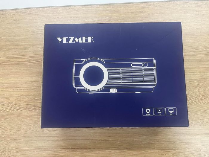 Projektor YEZMEK Native 1080P Full HD 5G WiFi Bluetooth, 15 000 lumenów, mini projektor LED obsługuje 4K, projektor kina