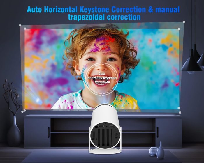 Projektor 4K 1080P Full HD, obsługuje system Android 11.0 5G WiFi 6 BT 5.0, Smart Projector 200ANSI 8000 l, automatyczna pozioma