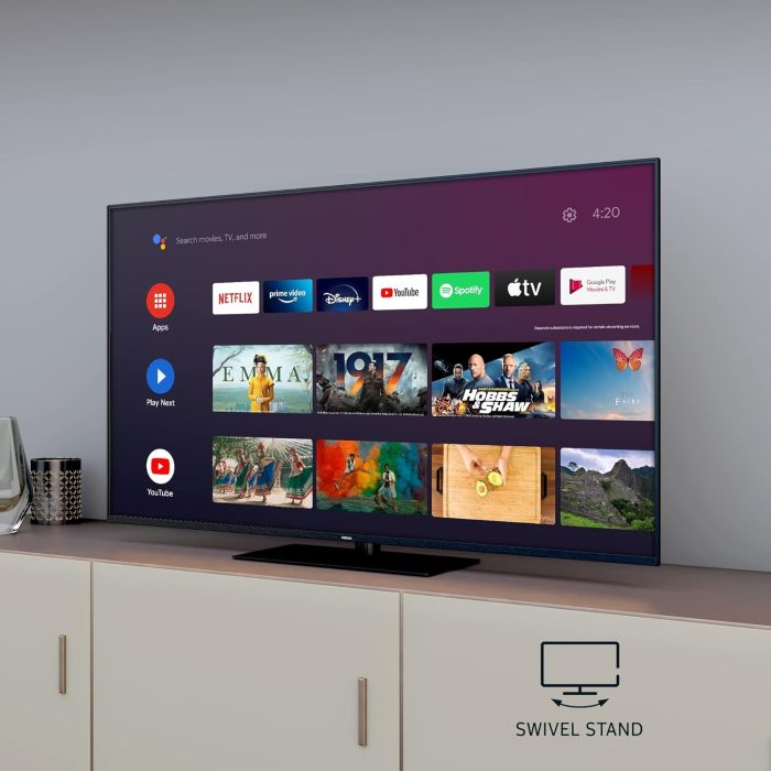 Nokia 50 Cali (120cm) 4K UHD Smart Android TV (DVB-C/S2/T2, Netflix, Prime Video, Disney+) - UN50GV310I - 2023