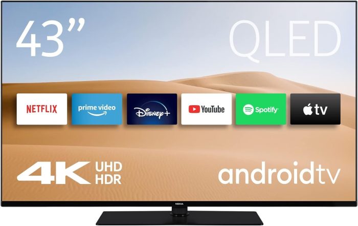 Nokia 50 Cali (120cm) 4K UHD Smart Android TV (DVB-C/S2/T2, Netflix, Prime Video, Disney+) - UN50GV310I - 2023