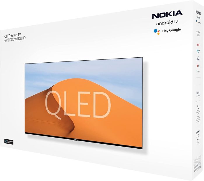 Nokia 50 Cali (120cm) 4K UHD Smart Android TV (DVB-C/S2/T2, Netflix, Prime Video, Disney+) - UN50GV310I - 2023