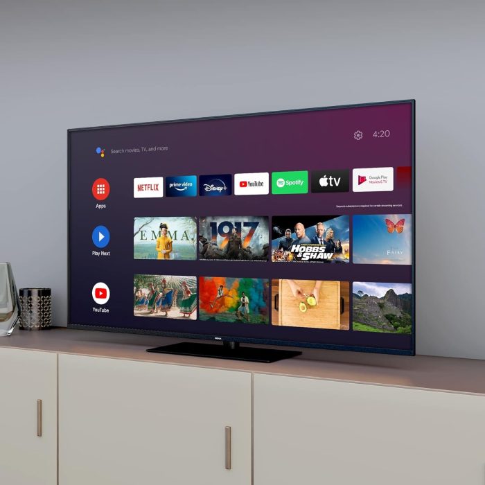 Nokia 50 Cali (120cm) 4K UHD Smart Android TV (DVB-C/S2/T2, Netflix, Prime Video, Disney+) - UN50GV310I - 2023