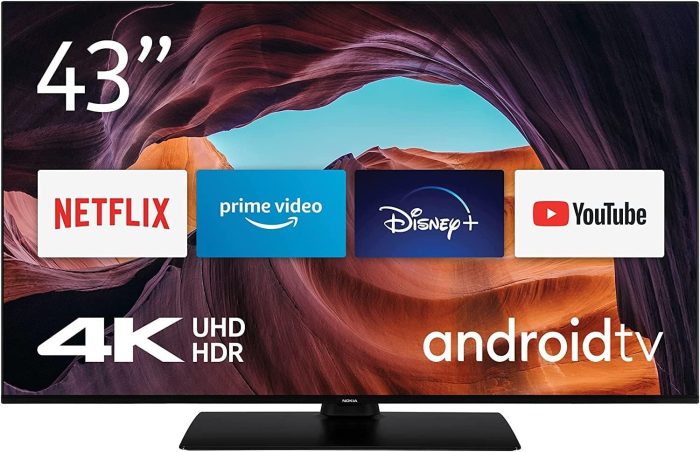 Nokia 50 Cali (120cm) 4K UHD Smart Android TV (DVB-C/S2/T2, Netflix, Prime Video, Disney+) - UN50GV310I - 2023