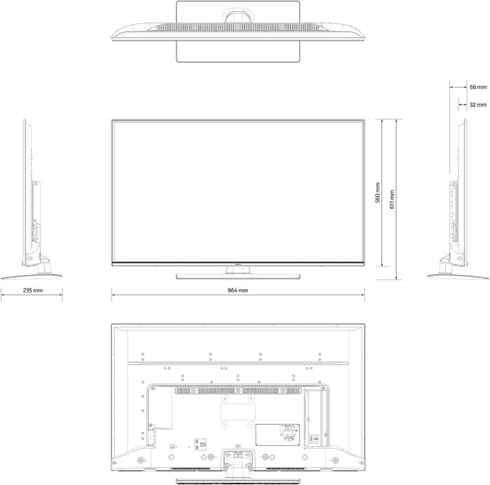 Nokia 43 Cali (108 cm) 4K UHD Telewizja Smart Android TV (DVB-C/S2/T2, Netflix, Prime Video, Disney+) - UN43GV310-2023