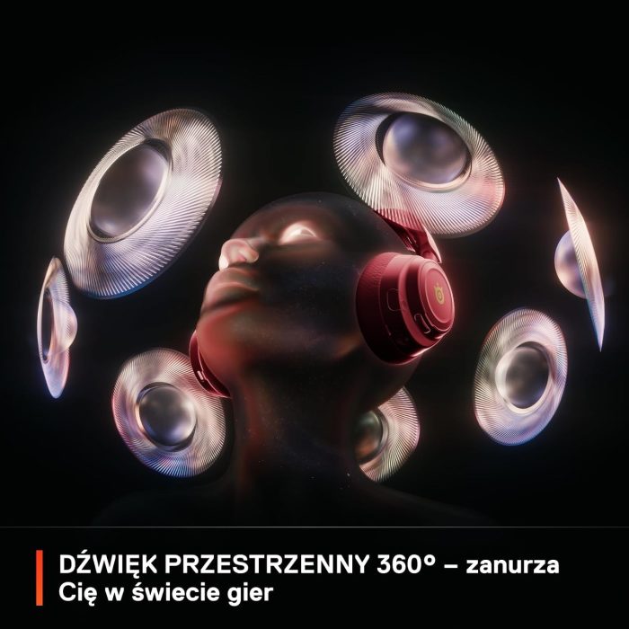 SteelSeries Arctis Nova 7 Wireless - Multi-Platform Gaming Headset - Dragon Edition - głośniki + nakładki - Podwójna łączność